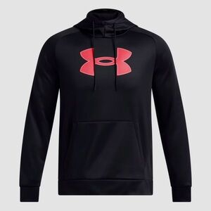 NWT UNDER ARMOUR Men's Black Hoodie with Red Logo